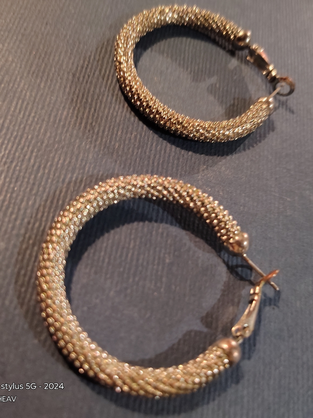 Silver-Tone Textured Hoop Earrings - Women Jewelry